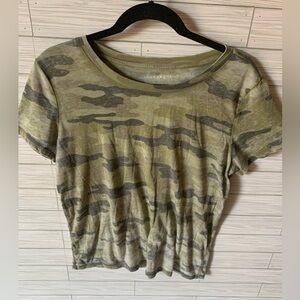 Lucky Brand Green Camo Women's Top